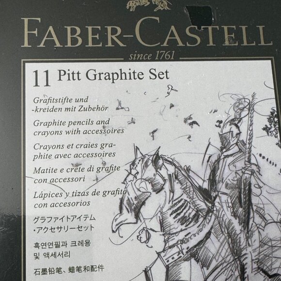 Faber-Castell 11 Pitt Graphite Set Graphite Pencils & Crayons Artistic w Tin NEW - Picture 6 of 7